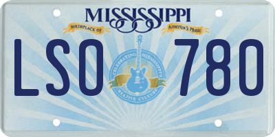 MS license plate LSO780