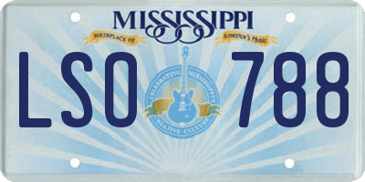 MS license plate LSO788