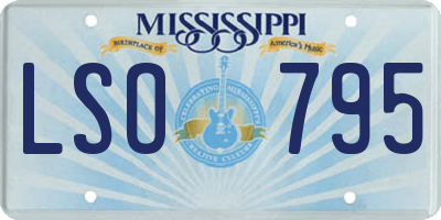 MS license plate LSO795