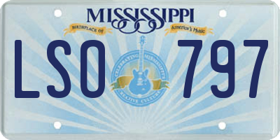 MS license plate LSO797