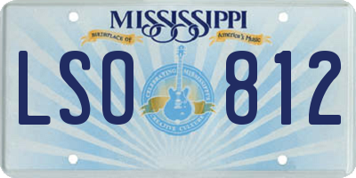 MS license plate LSO812