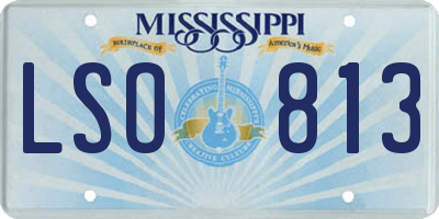 MS license plate LSO813