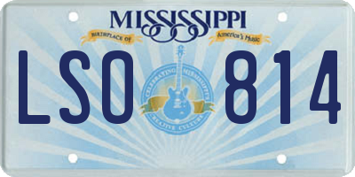 MS license plate LSO814