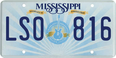 MS license plate LSO816