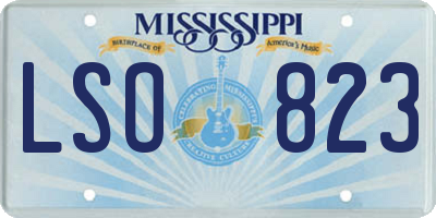 MS license plate LSO823