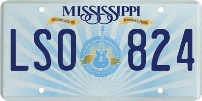 MS license plate LSO824