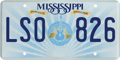 MS license plate LSO826