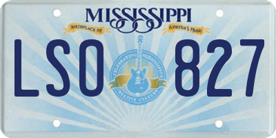 MS license plate LSO827