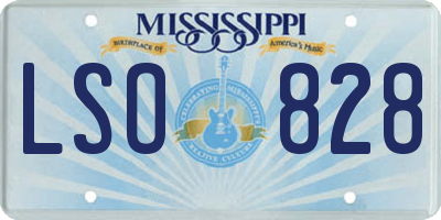 MS license plate LSO828