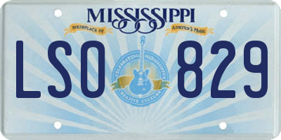 MS license plate LSO829