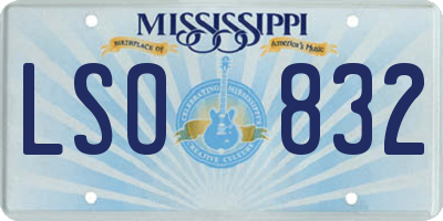 MS license plate LSO832