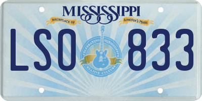MS license plate LSO833