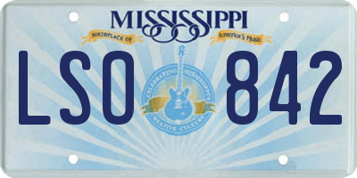 MS license plate LSO842