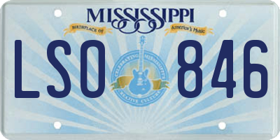 MS license plate LSO846