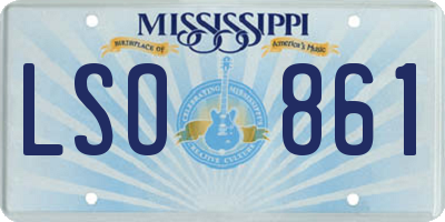 MS license plate LSO861
