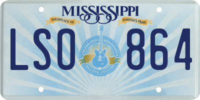 MS license plate LSO864