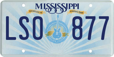 MS license plate LSO877