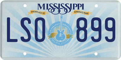 MS license plate LSO899
