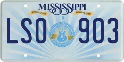 MS license plate LSO903