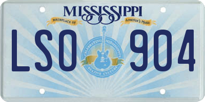 MS license plate LSO904