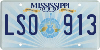 MS license plate LSO913