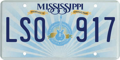 MS license plate LSO917