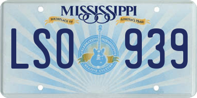 MS license plate LSO939