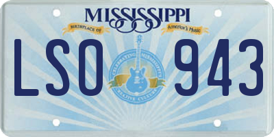 MS license plate LSO943