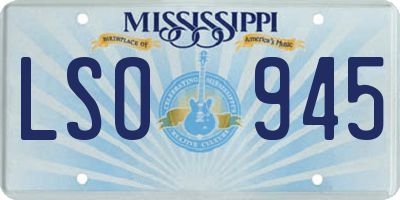 MS license plate LSO945