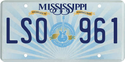 MS license plate LSO961