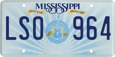 MS license plate LSO964