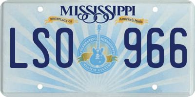 MS license plate LSO966