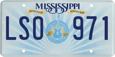 MS license plate LSO971