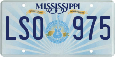 MS license plate LSO975