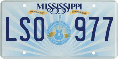 MS license plate LSO977