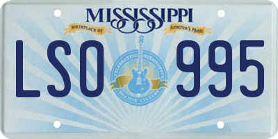 MS license plate LSO995