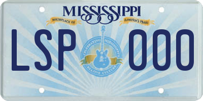 MS license plate LSP000