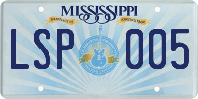 MS license plate LSP005
