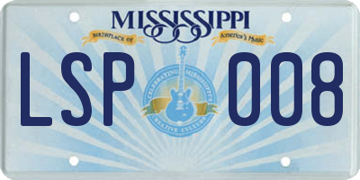 MS license plate LSP008
