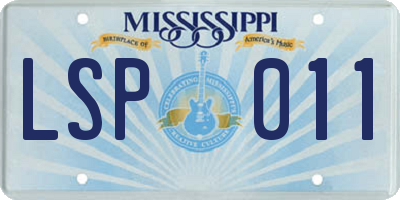 MS license plate LSP011