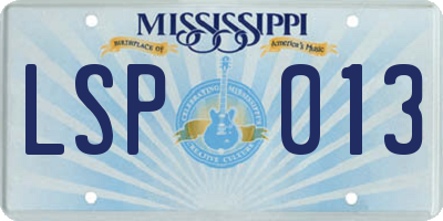 MS license plate LSP013