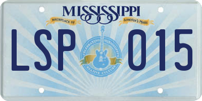 MS license plate LSP015