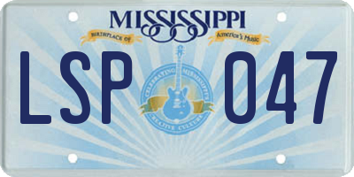 MS license plate LSP047