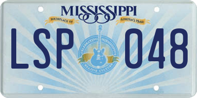 MS license plate LSP048