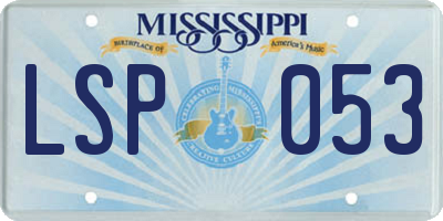 MS license plate LSP053