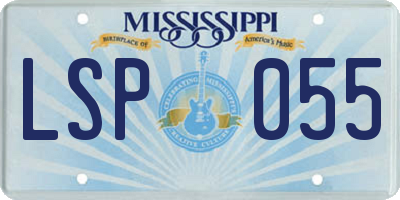 MS license plate LSP055