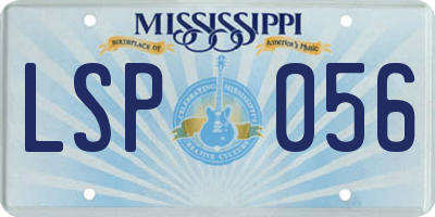 MS license plate LSP056