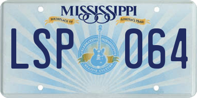 MS license plate LSP064