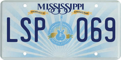 MS license plate LSP069