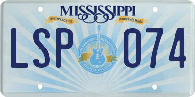 MS license plate LSP074